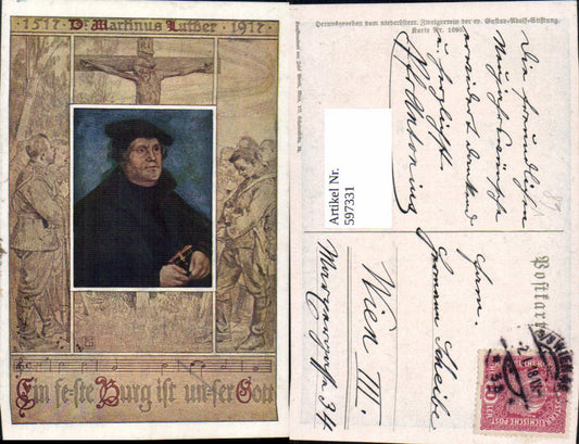 597331,Künstler Ak Martin Luther Kunst Wissenschaft pub Gustav-Adolf-Stiftung 1090