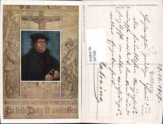 597336,Künstler Ak Martin Luther Kunst Wissenschaft pub Gustav-Adolf-Stiftung 1090