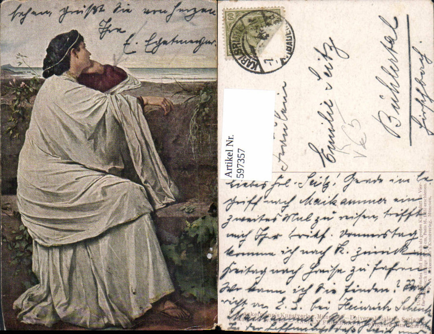 597357,Künstler Ak Anselm Feuerbach Iphigenie pub F. A. Ackermann 272/2826