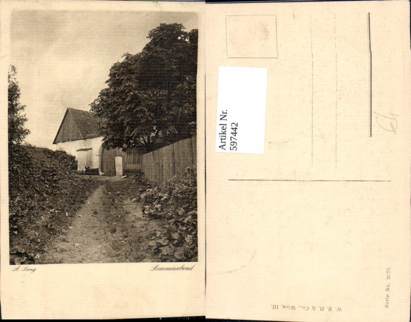 597442, Artist Ak A. Lang Summer Evening