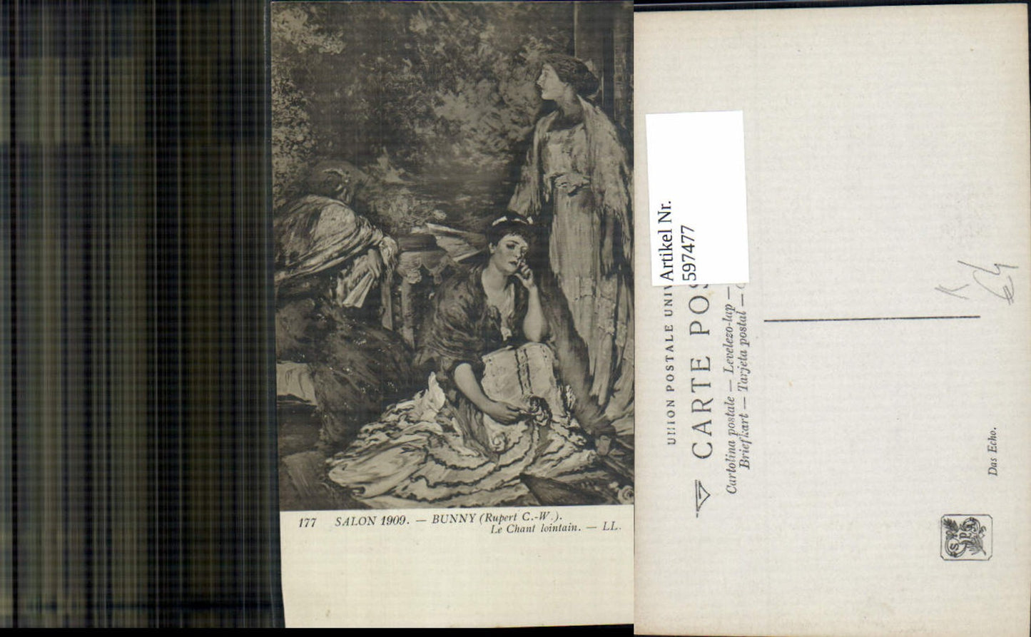 597477,Künstler Ak C. W. Rupert Bunny Le Chant lointain Das Echo