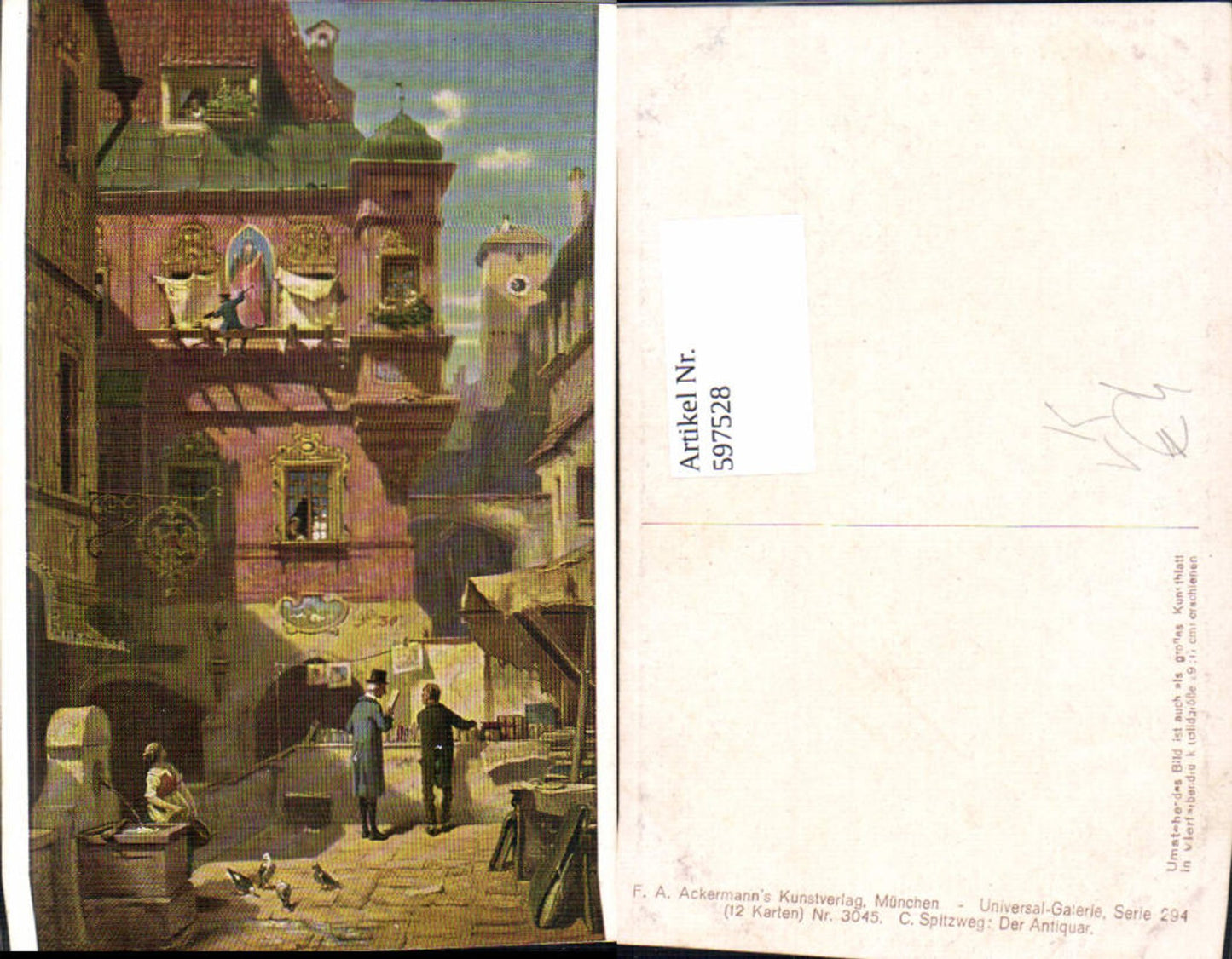 597528,Künstler Ak Carl Spitzweg Der Antiquar pub F. A. Ackermann 294/3045