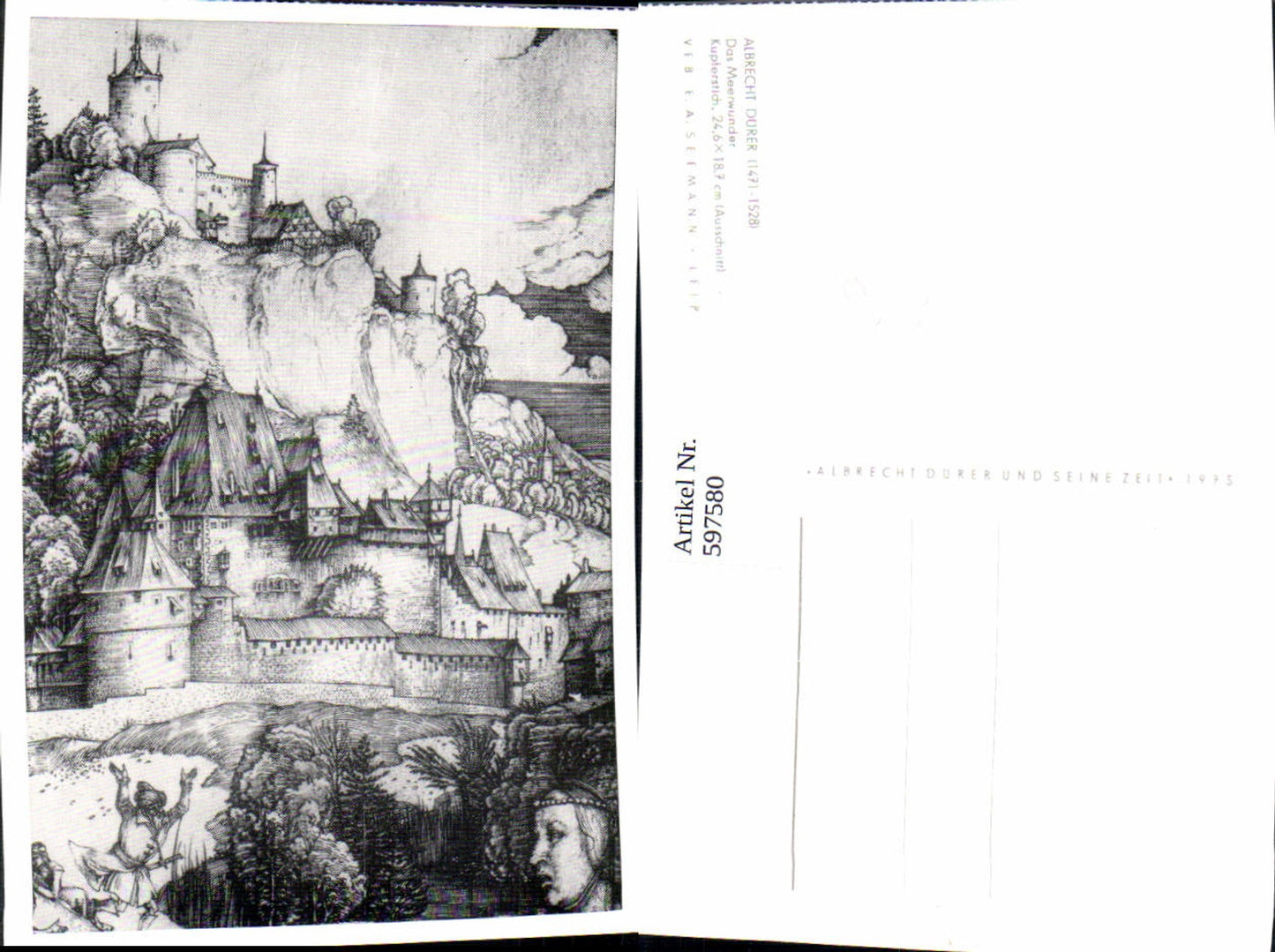 597580,Künstler Ak Albrecht Dürer Das Meerwunder Burg Schloss