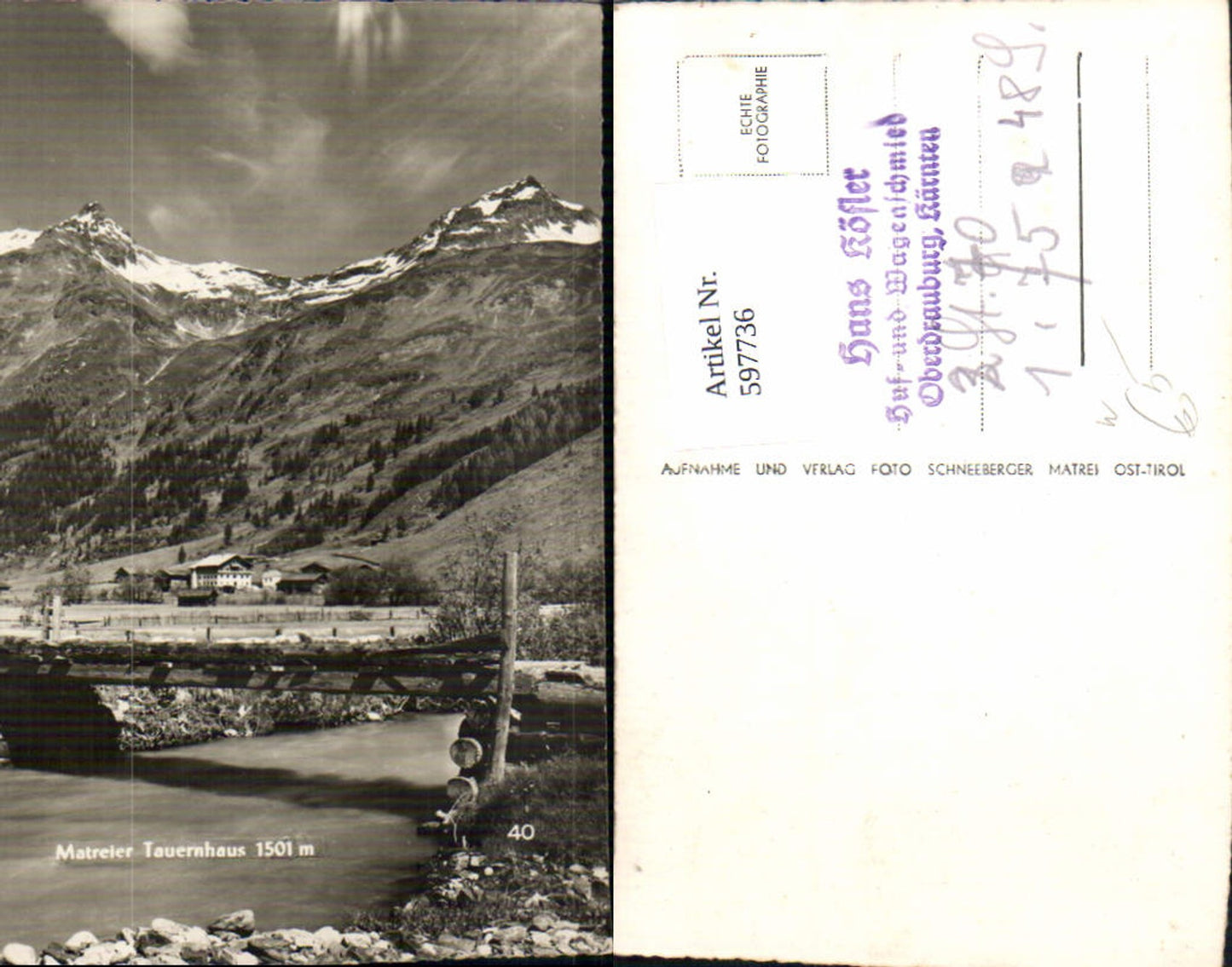 Alte Ansichtskarte – Old Postcard