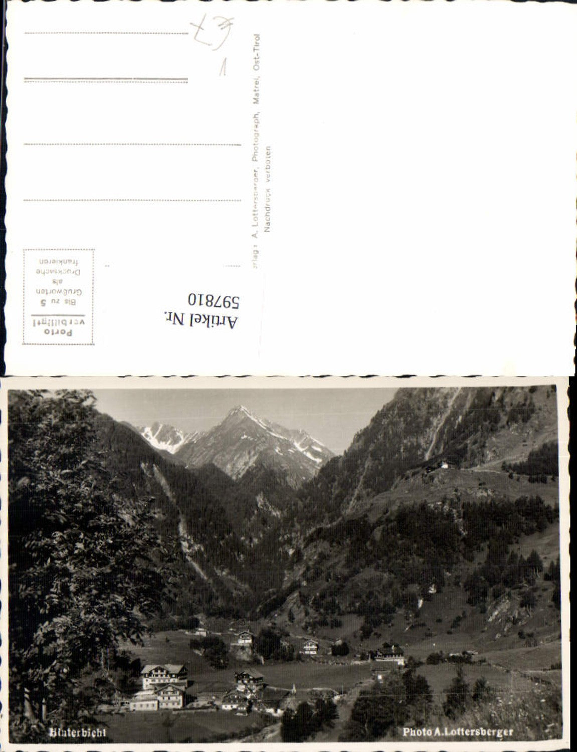 Alte Ansichtskarte – Old Postcard