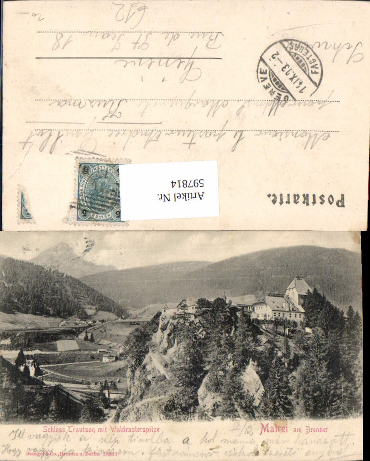 Alte Ansichtskarte – Old Postcard
