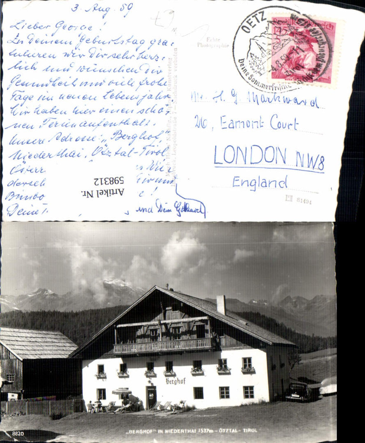 Alte Ansichtskarte – Old Postcard