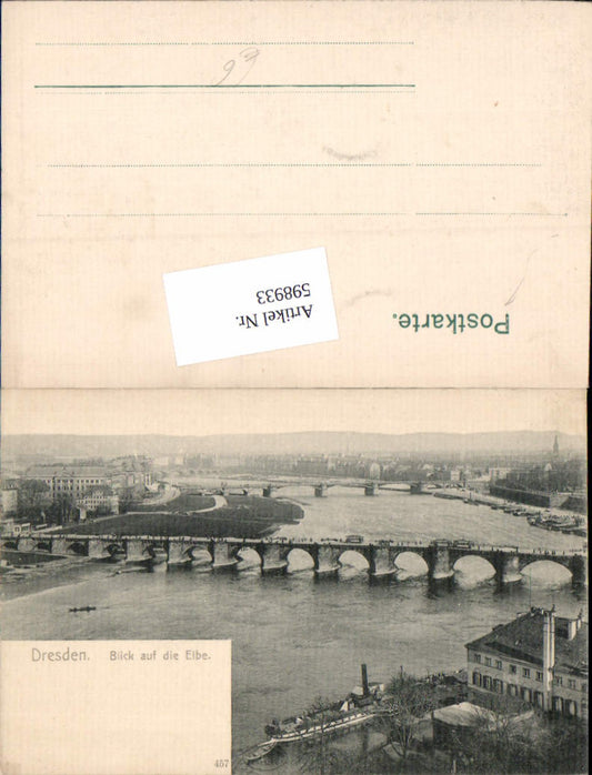 598933,Dresden Blick auf die Elbe Brücke
