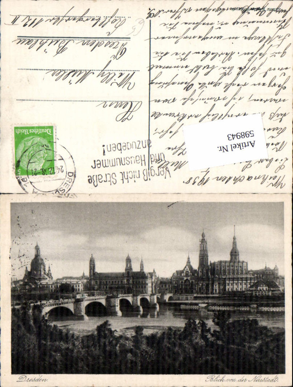 598943,Dresden Blick v. d. Neustadt Brücke