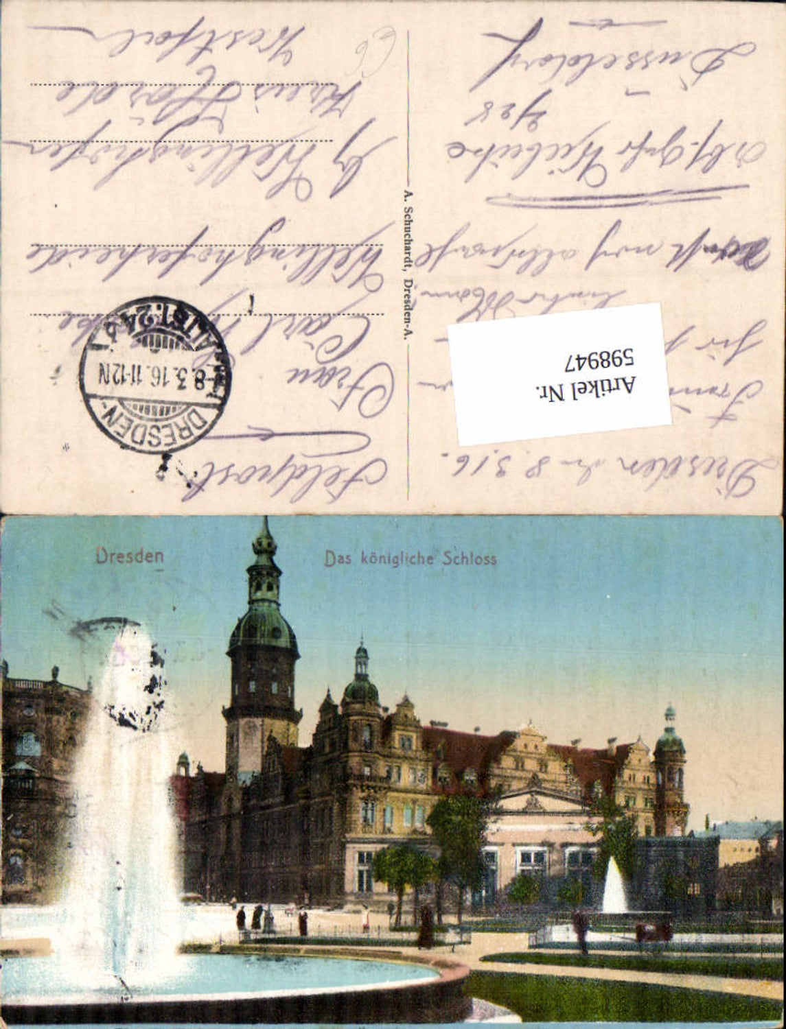 598947,Dresden Königliche Schloss Springbrunnen Brunnen