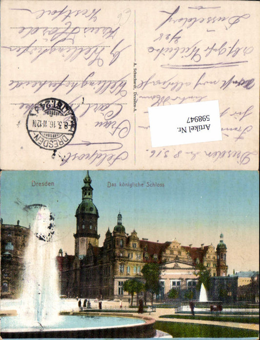 598947,Dresden Königliche Schloss Springbrunnen Brunnen