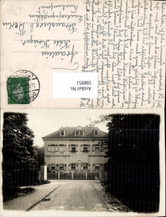 598951,Foto Ak Dresden Haus Gebäude Frontansicht