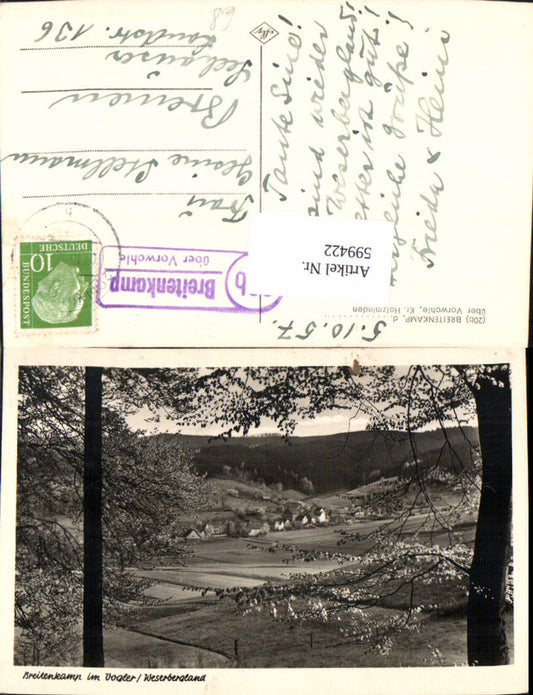 599422,Breitenkamp im Vogler Weserbergland Stempel 20b Breitenkamp über Vorwohle