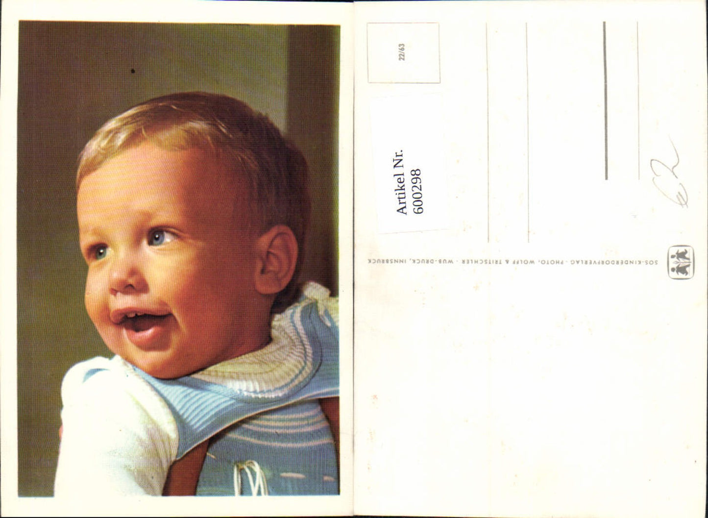 600298,Kind Bub Junge Portrait pub SOS Kinderdorf 22/63