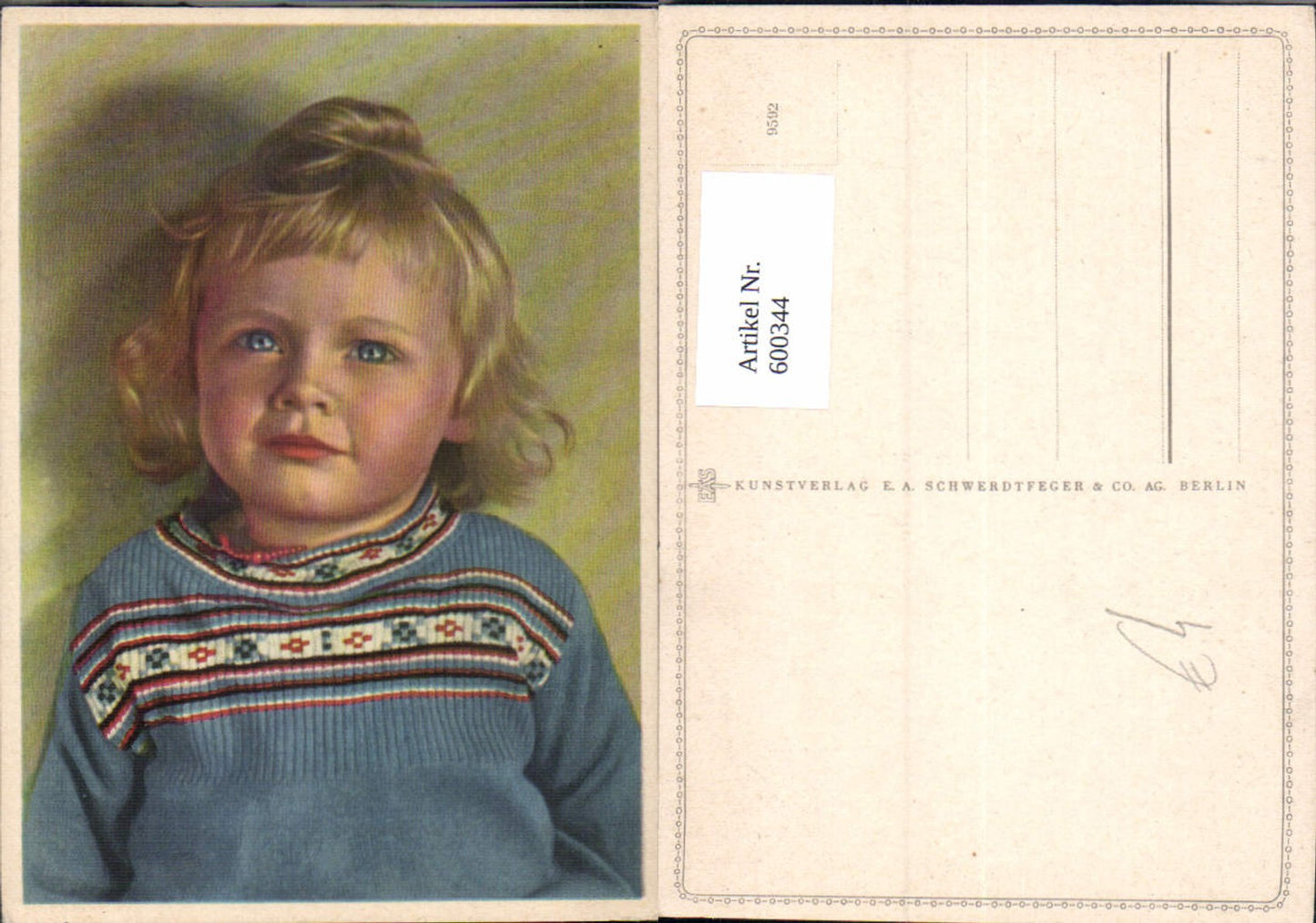 600344,Kind Blonder Lockenkopf Portrait