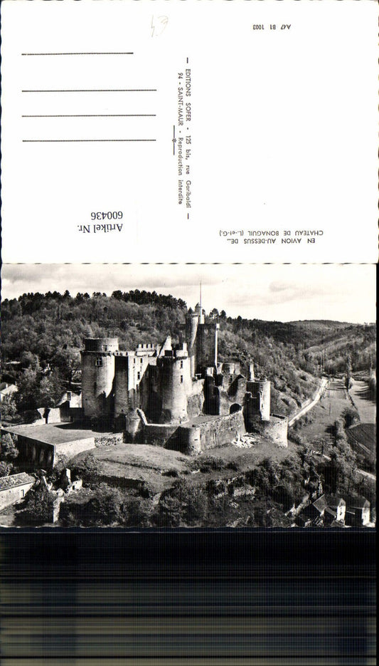 600436,Foto Ak En Avion Au-Dessus de Chateau de Bonaguil Schloss France