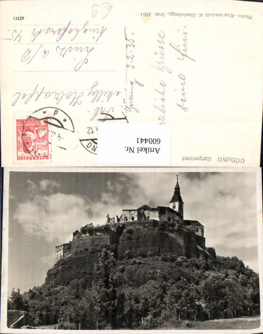 600441,Foto Ak Güssing Burg