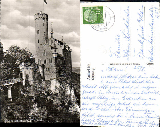 600449,Foto Ak Schloss Lichtenstein