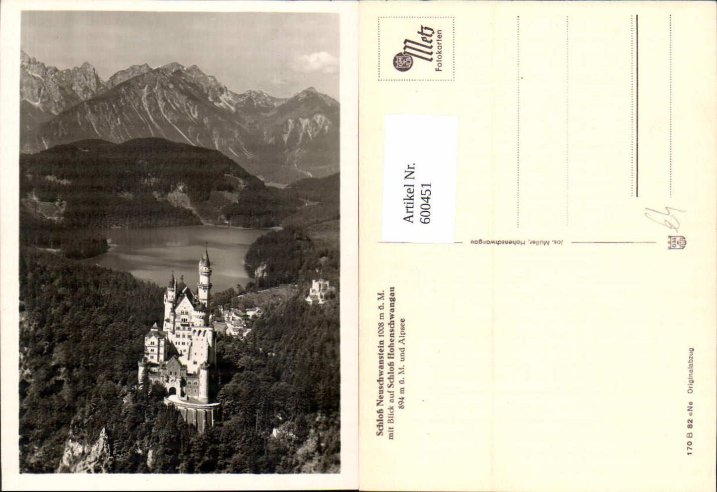600451,Schloss Neuschwanstein m. Schloss Hohenschwangau Schwangau
