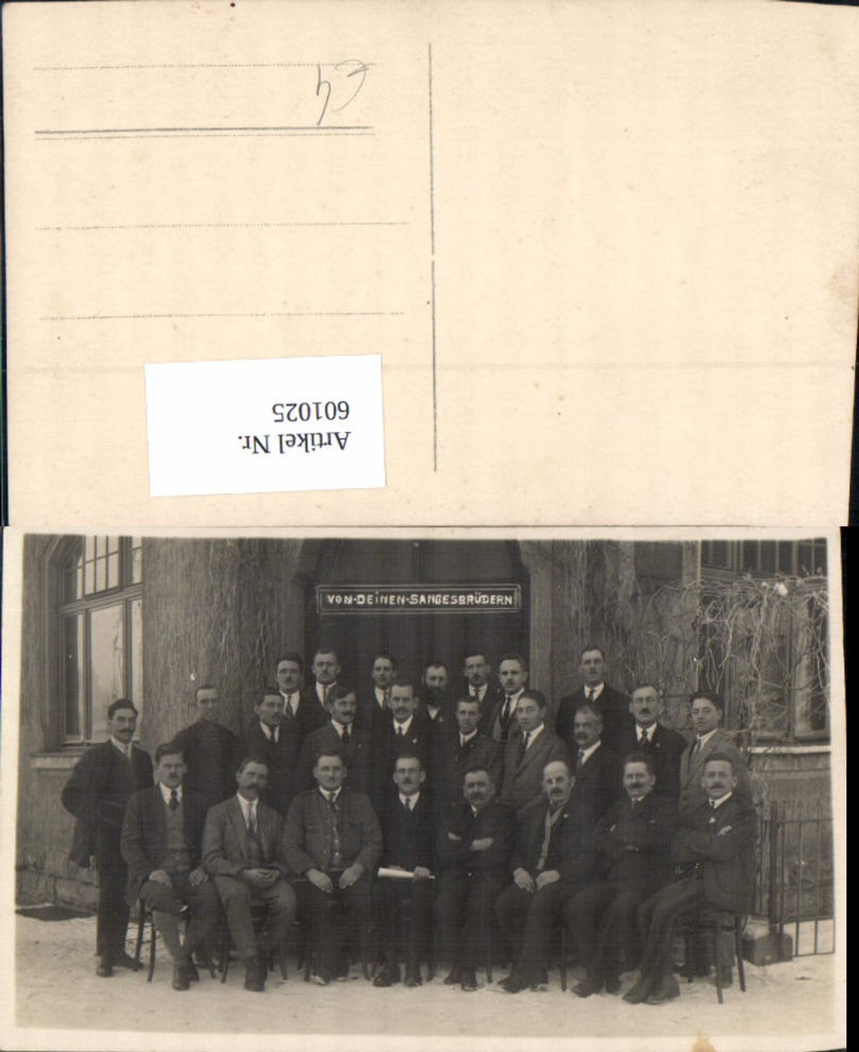 601025,Foto Ak Gruppenbild Männer Sangesbrüdern