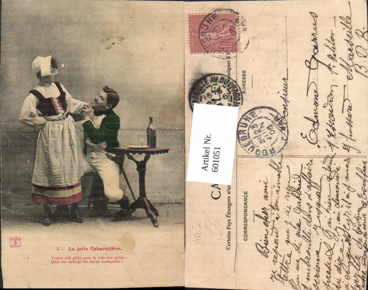 601051,Paar Liebe Händchenhalten Tracht Uniform Wein La jolie Cabaretiere