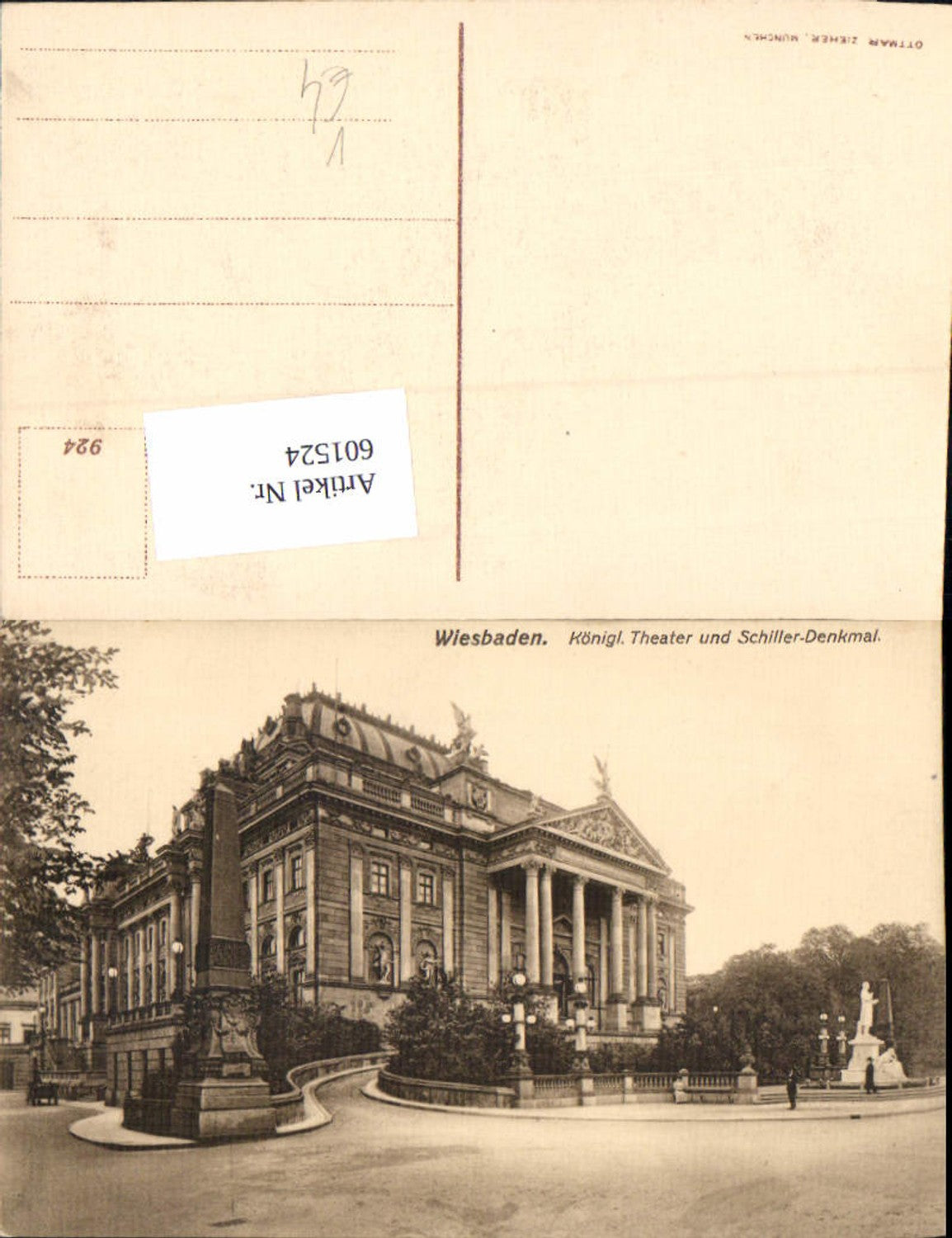 601524,Wiesbaden Theater Schiller Denkmal