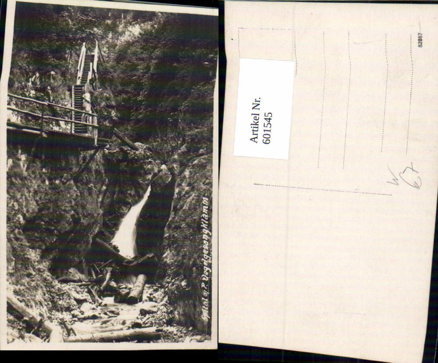 601545,Foto Ak Spital a. Pyhrn Vogelsangklamm Wasserfall
