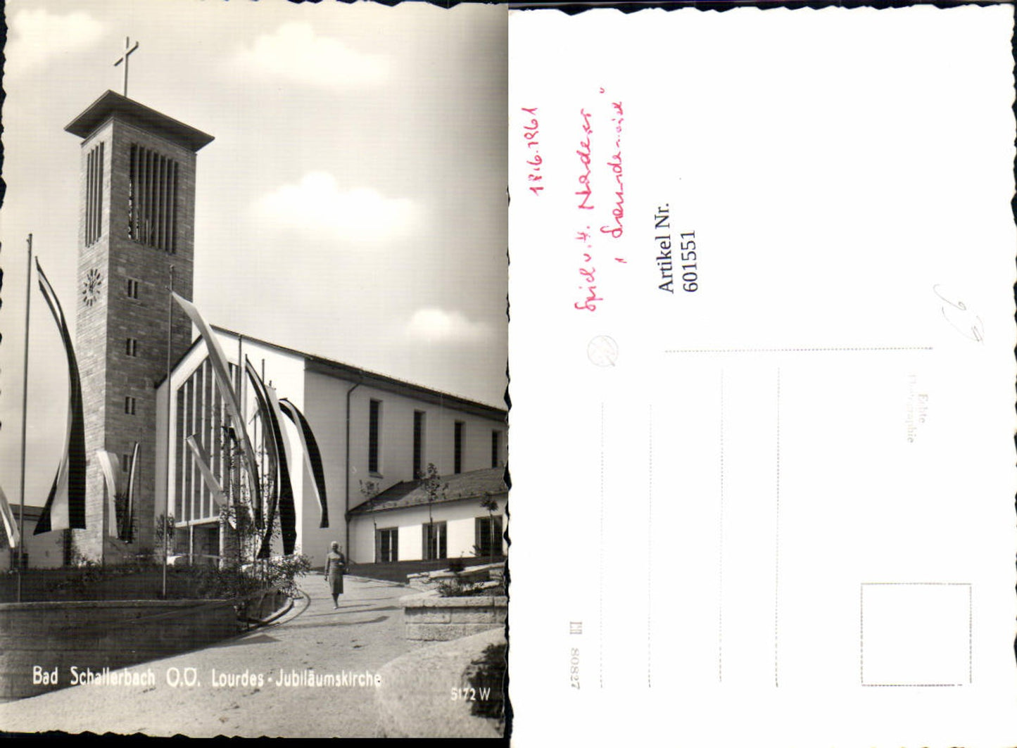 601551,Foto Ak Bad Schallerbach Lourdes-Jubiläumskirche Kirche