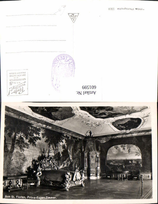 601599,Foto Ak Stift St Florian Prinz-Eugen-Zimmer Interieur