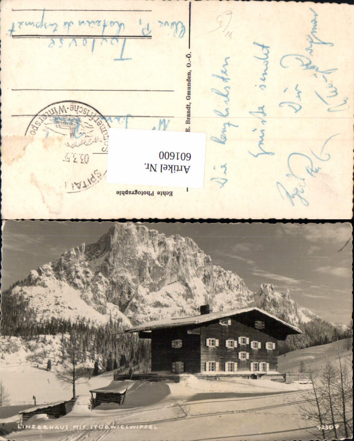 601600,Foto Ak Spital am Pyhrn Linzerhaus m. Stubwieswipfel Winteransicht