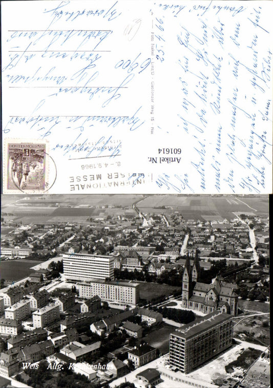 601614,Luftbild Wels Krankenhaus