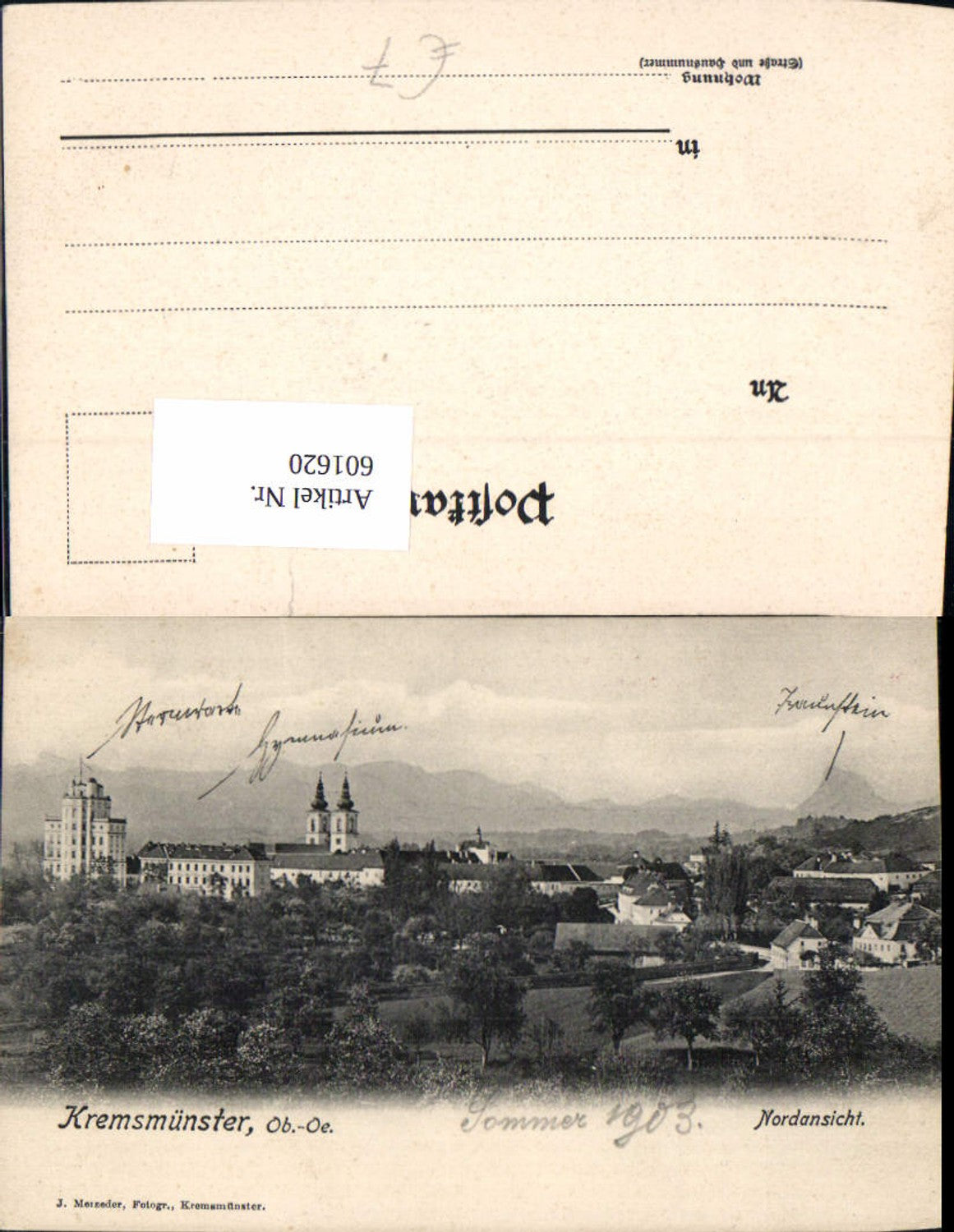 601620,Kremsmünster Nordansicht 1903