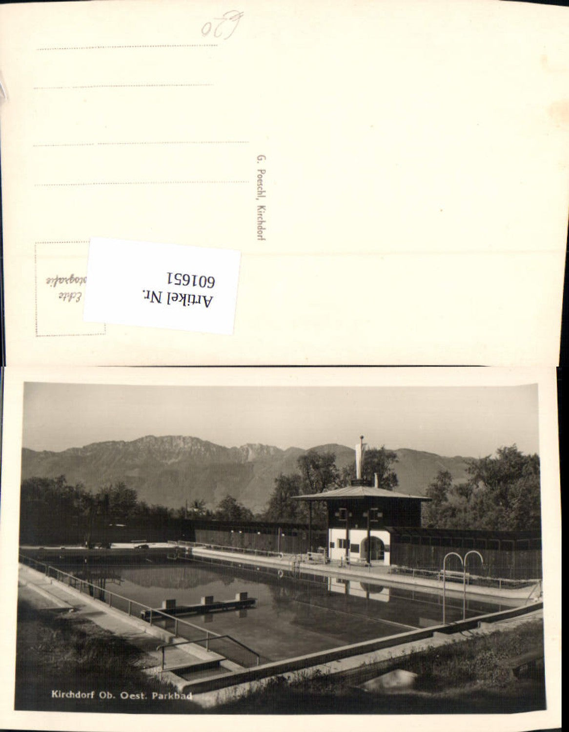 601651,Foto Ak Kirchdorf a. d. Krems Parkbad Schwimmbad Freibad