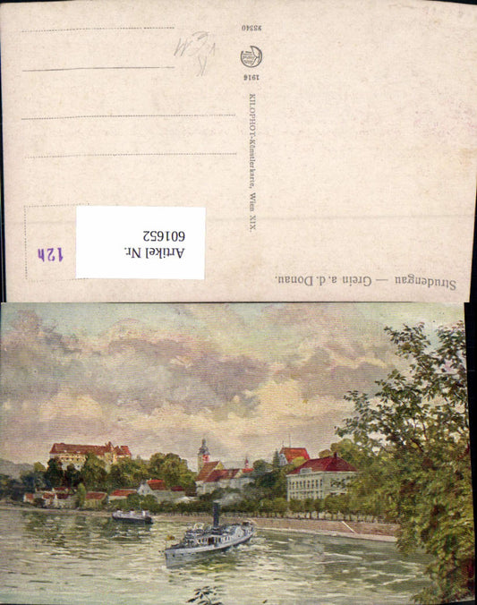 601652,Künstler Ak Grein a. d. Donau Strudengau Schiff Dampfer pub Kilophot 23340