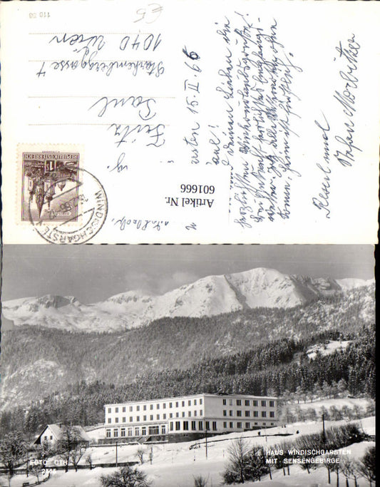 601666,Foto Ak Haus Windischgarsten m. Sensengebirge Winteransicht pub Foto Oth 2565