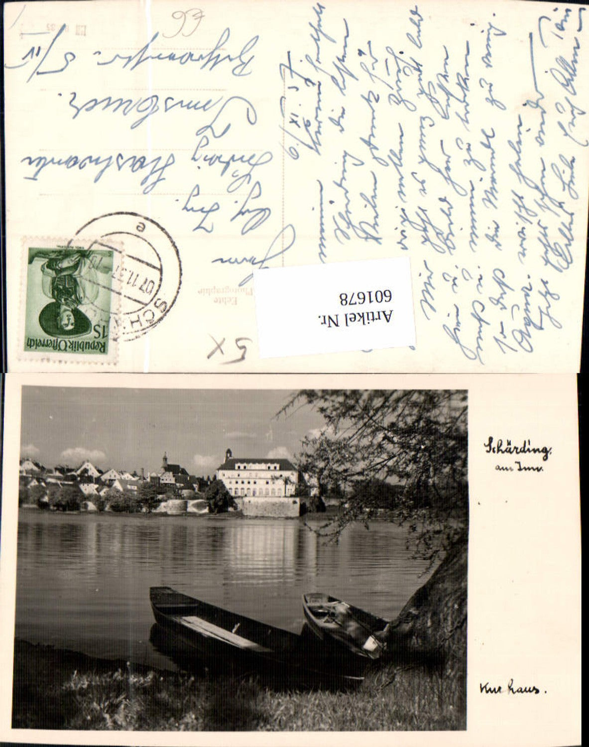 601678,Schärding a. Inn Kurhaus Boot Ufer