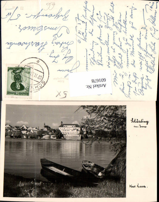 601678,Schärding a. Inn Kurhaus Boot Ufer