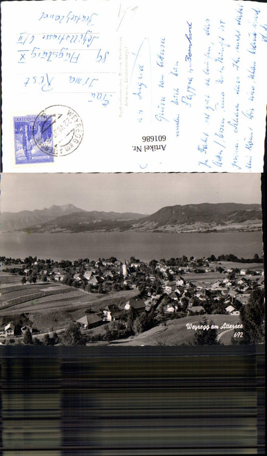 601686,Foto Ak Weyregg a. Attersee Totale