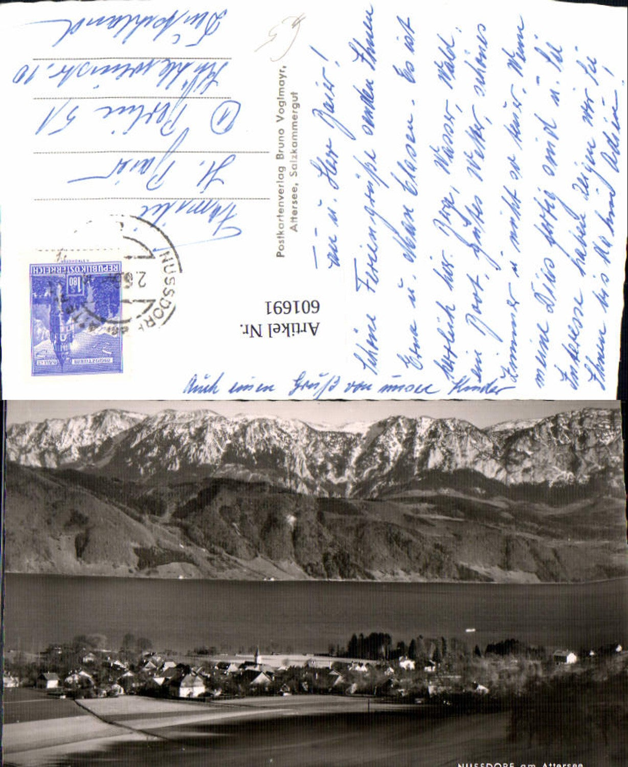 601691,Foto Ak Nussdorf a. Attersee Ansicht