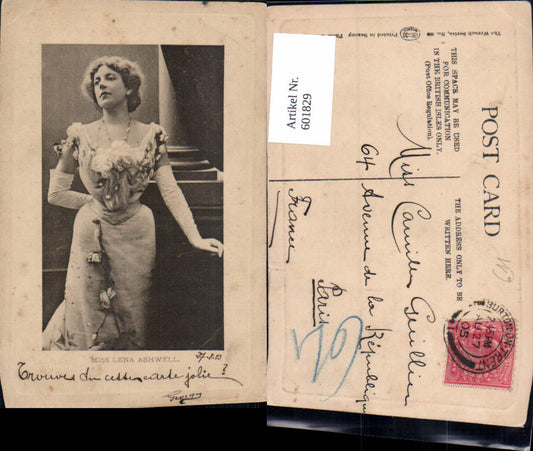 601829,Frau Kleid Halskette Schmuck Blumen Miss Lena Ashwell Schauspielerin