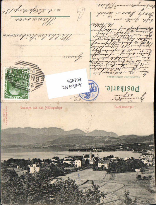 601956,Gmunden am Traunsee tolle Ansicht 1900 pub Stengel & Co. 2571