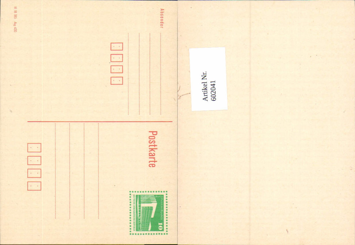 Alte Ansichtskarte – Old Postcard