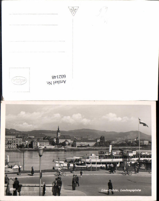 602148,Linz an der Donau Urfahr Landungsplatz m. Dampfer