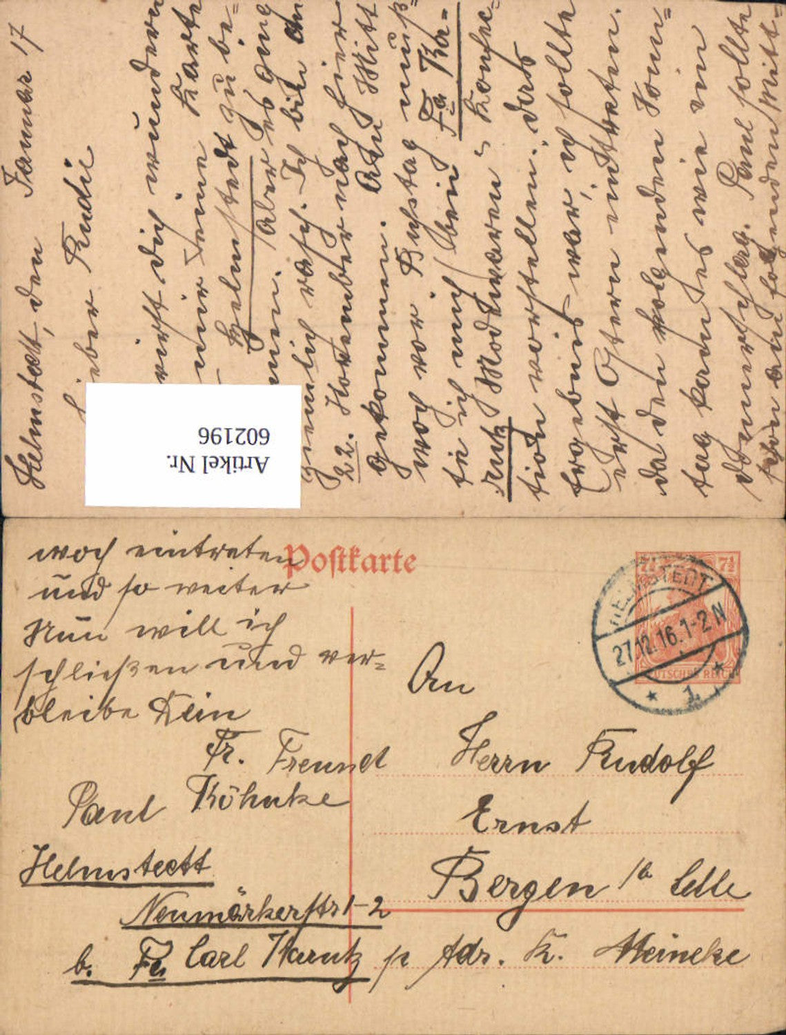 Alte Ansichtskarte – Old Postcard