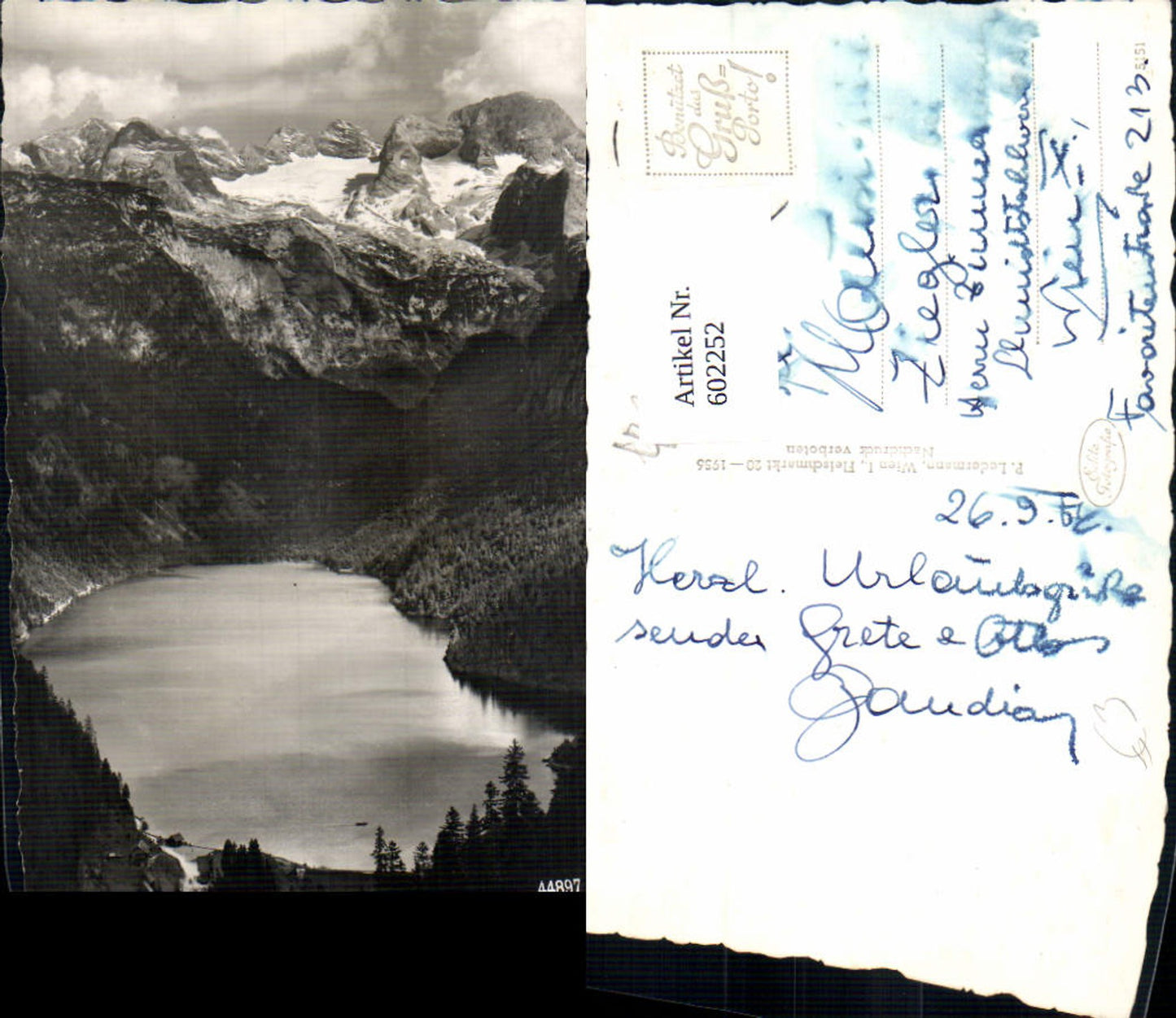 602252,Foto Ak Vorderer Gosausee m. Dachstein Gosau