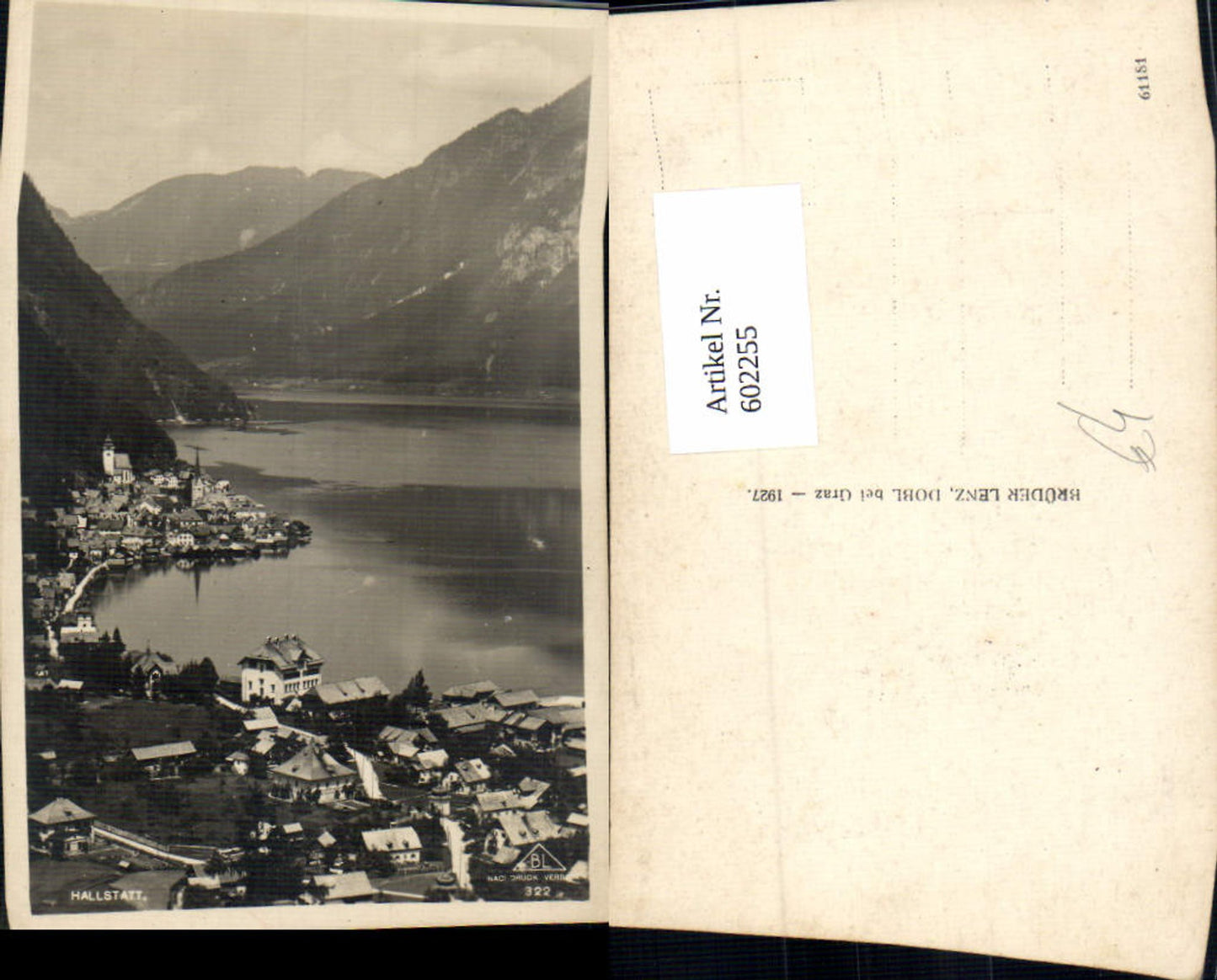 602255,Foto Ak Hallstatt Ansicht