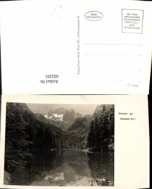 602291,Foto Ak Gosausee m. Dachstein Gosau