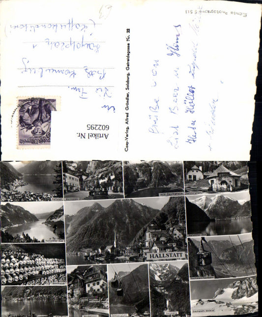 602295,Mehrbild Ak Hallstatt Salzberg Marktplatz Am See Schiff Dampfer