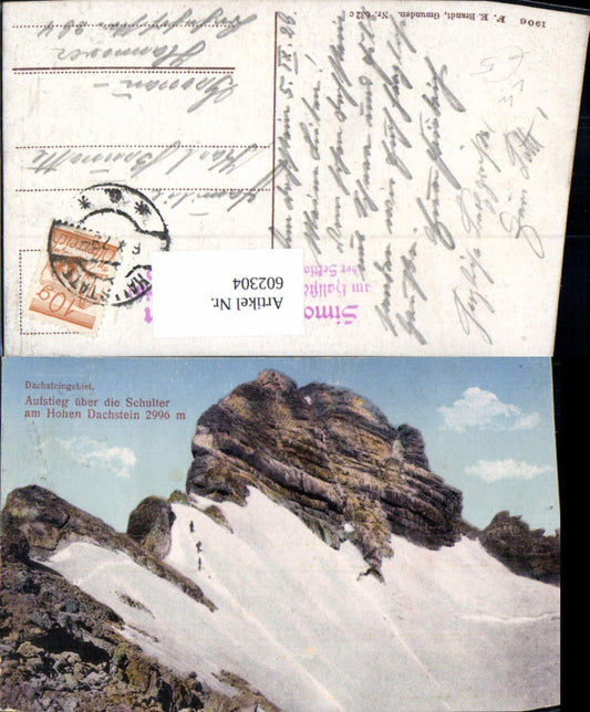 602304,Aufstieg über d. Schulter a. Hohen Dachstein Hallstatt pub F. E. Brandt 632C