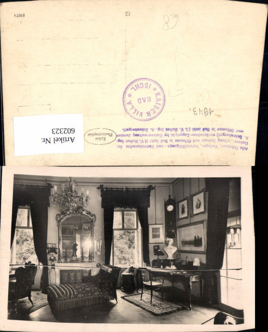 602323,Bad Ischl Kaiservilla Innenansicht Interieur